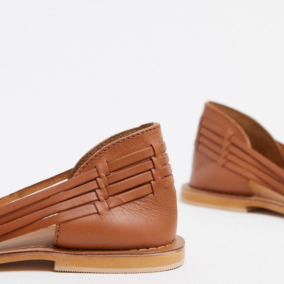 ASOS DESIGN size 8 Tan Florentine Woven Leather Sandals! - Picture 3 of 15